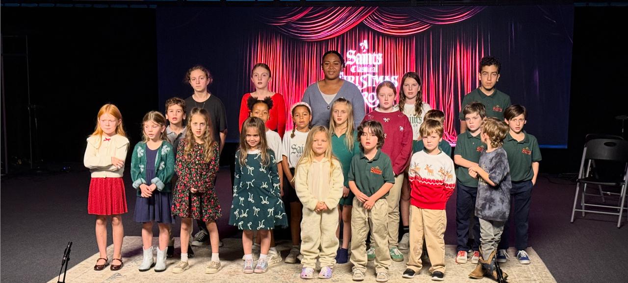 Children performing on stage